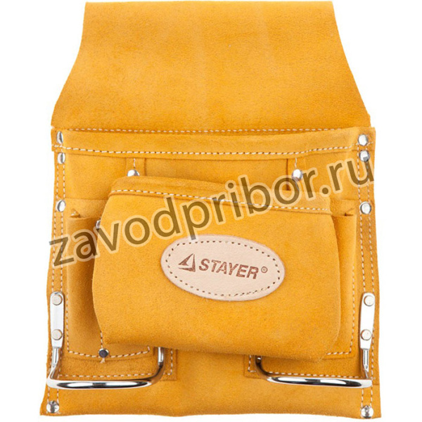 Сумка STAYER 38515 поясная professional для инструментов кожаная 8карманов 2скобы