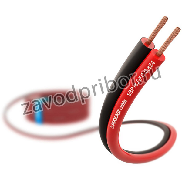 PROCAST cable SBR 18.OFC.0,824 Инсталляционный красно-черный акустический кабель 2х0,824mm2 10 м