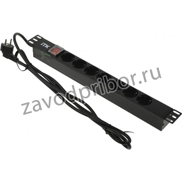 Блок распределения питания ITK PH12-7D1-P гор.размещ. 7xSchuko базовые 16A Schuko 2м