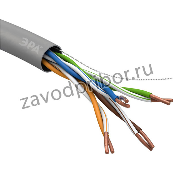 Кабель витая пара ЭРА U/UTP 4x2x24 AWG Cat5e CU PVC 305м Б0044429