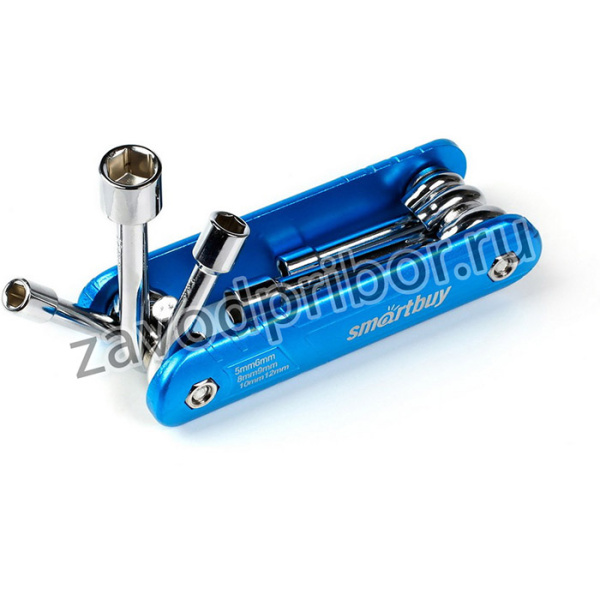 Набор велосипедный 6 шт, ключи накидн.:5,6,8,9,10,12 CR-V,алюм. корпус Smartbuy tools (SBT-MTS-6)/60