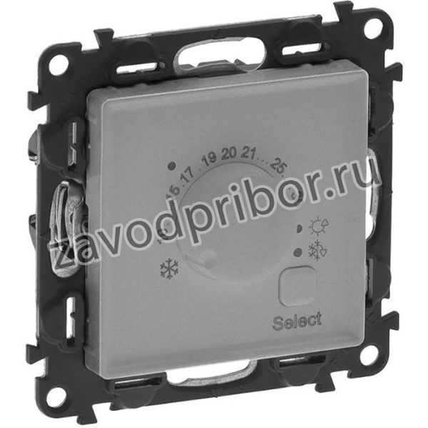 752333, Valena LIFE Термостат с лицевой панелью комнатный электронный Алюминий