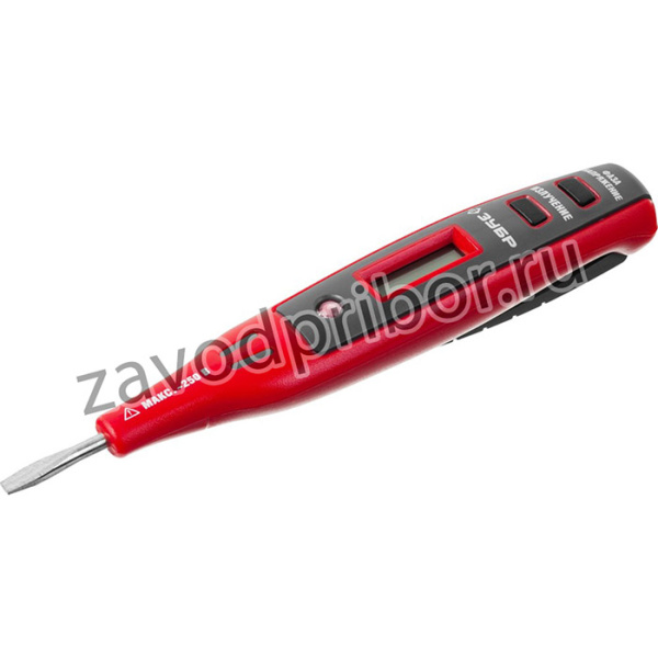 Тестер ЗУБР 45240 напряжения мастер цифровой со световым индикатором 12-220в 140мм