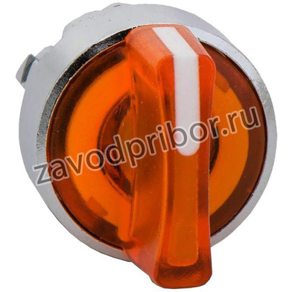 ZB4BK1553, Переключатель: поворотный; Фикс.пол: 1; 22мм; оранжевый; IP66