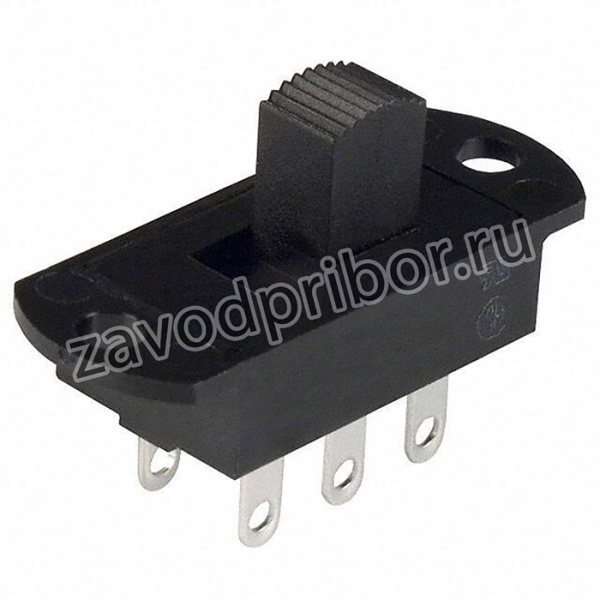S202091SS03Q, Switch Slide ON ON DPDT Top Slide 6A 250VAC 125VDC Solder Lug Panel Mount Bulk