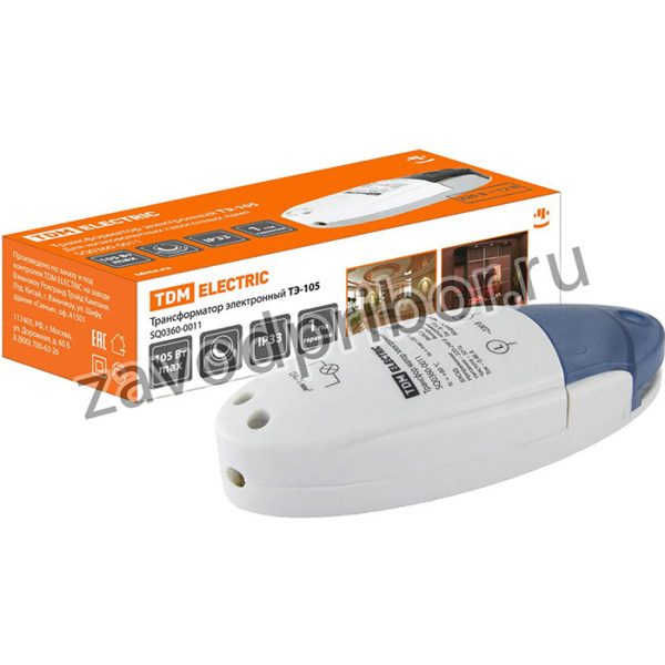 Трансформатор электронный диммируемый ТЭ-105 220В/12В 35-105Вт TDM