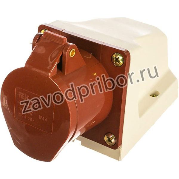 Розетка наруж. уст. 16А 3P+Е 380В IP44 114 ИЭК PSR12-016-4