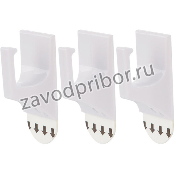 Крючки самоклеящиеся ABS 2,5х4,5 см, 3 шт 008079