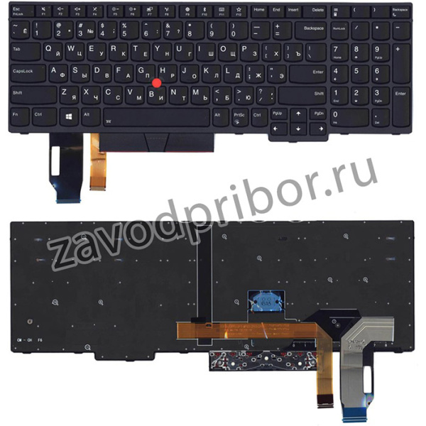 Клавиатура для ноутбука Lenovo IBM Thinkpad E580 черная с подсветкой