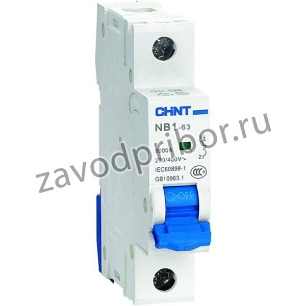 Выключатель автоматический модульный 1п C 50А 6кА NB1-63 (R) CHINT 179624