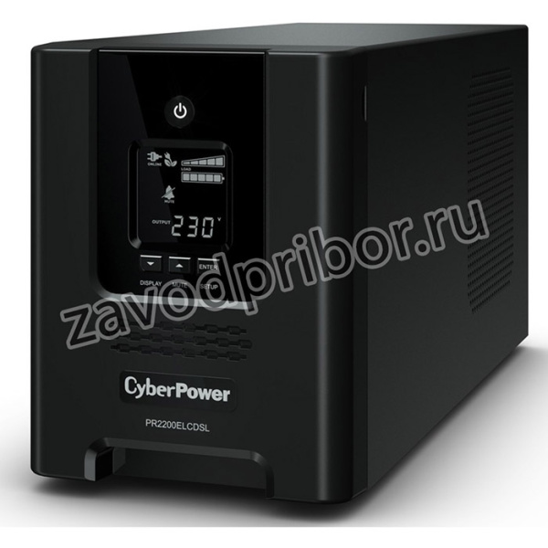 CyberPower PR2200ELCDSL, ИБП CyberPower PR2200ELCDSL, Line-Interactive, 2200VA/1980W, 8 IEC-320 С13, 1 IEC C19 розеток, USB&Serial, SNMPslot