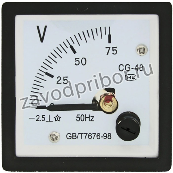 Вольтметр 75В (48х48)