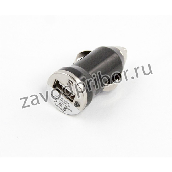 Автомобильная зарядка с USB выходом 5V 1A черный коробка LP