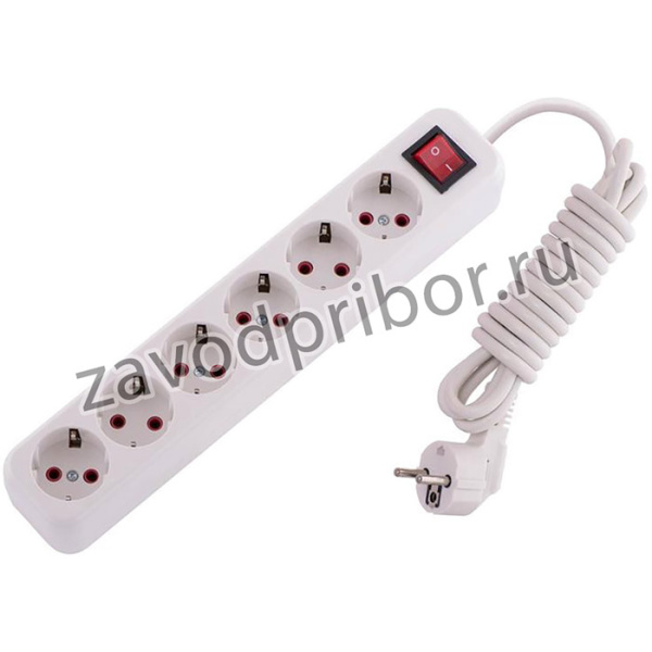 Удлинитель 6х3м с заземл. 16А IP20 Lila с выкл. LEZARD 720-0603-602
