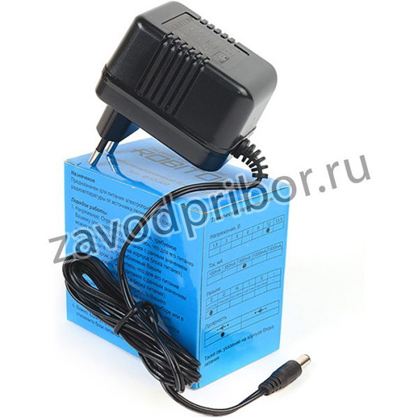 B12-500, Блок питания нестабилизированный, 12В,0.5А,6Вт (адаптер)