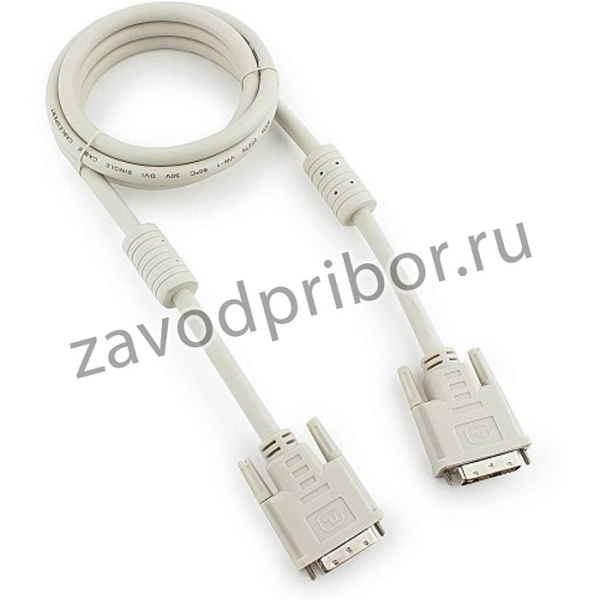 Кабель DVI-D Cablexpert, dual link, 25M/25M, 1.8м, экранированный, ферритовые кольца, пакет, CC-DVI2-6C