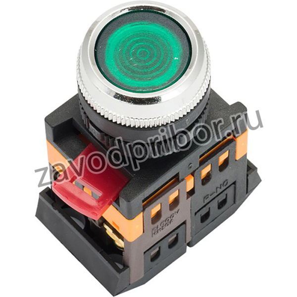 ablfs-22-g, Кнопка ABLFS-22 с подсветкой зеленый NO+NC 230В PROxima