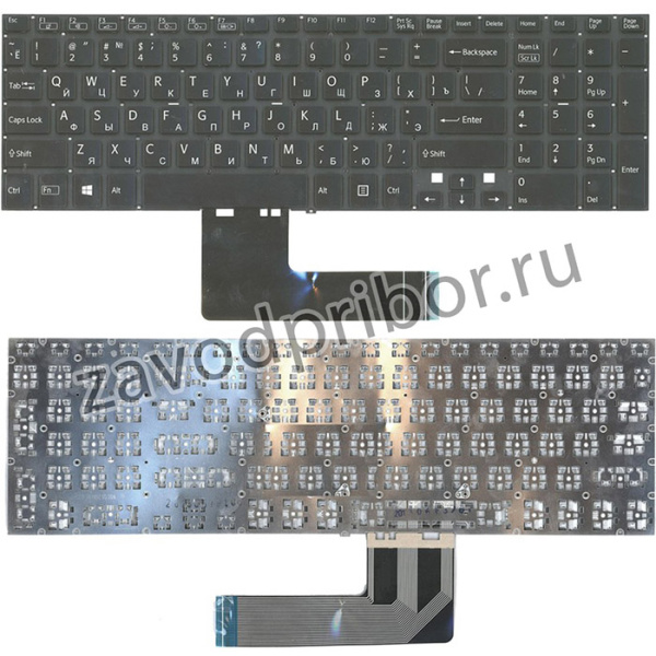 Клавиатура для ноутбука Sony FIT 15 SVF15 черная с подсветкой
