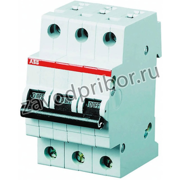 2CDS253001R0024 S203-C2, System Pro M Compact S200 MCB, 3P Poles, 2A Curve C, 400V AC, 6 kA Breaking Capacity, MCB