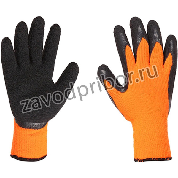 Перчатки акриловые утепленные покрытие текстурированный латекс G-810