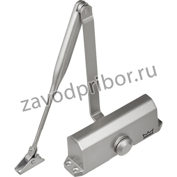 Доводчик на дверь Dormakaba TS 77 EN3,с рыч.тягой,до 60кг,серебро(76050101)
