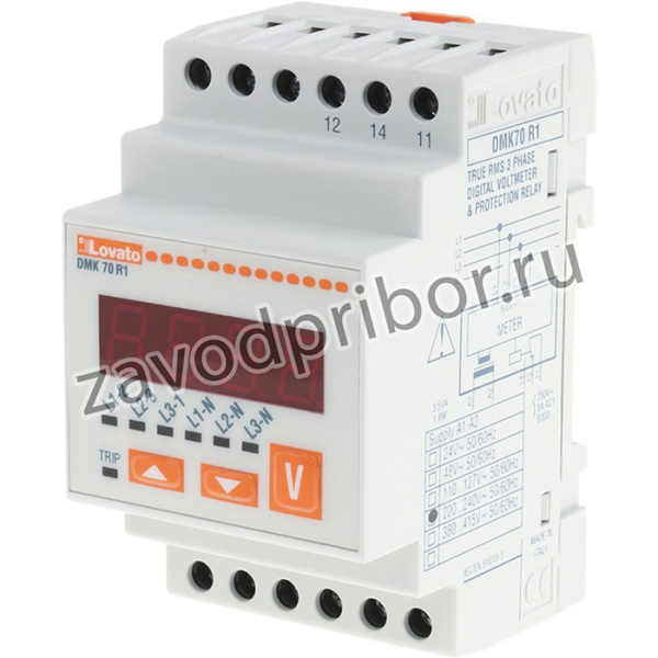DMK70R1, Модульный измеритель напряжения АС, LED, V AC 15-660В, True RMS