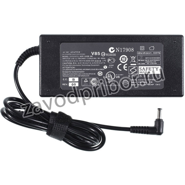 Зарядка без сетевого кабеля 5,5x2,5mm 19V 120W 6,32A для MSI GT70, Asus N550Jv, N56, N56VB, GL752VW, GL552VW, N56VZ, N550JK, N76VB, MSI GF63