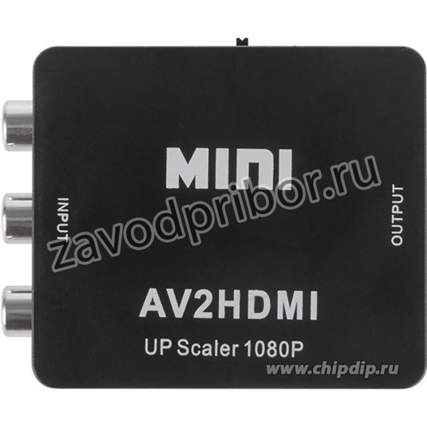 17-6939, Конвертер 3 RCA на HDMI, пластик