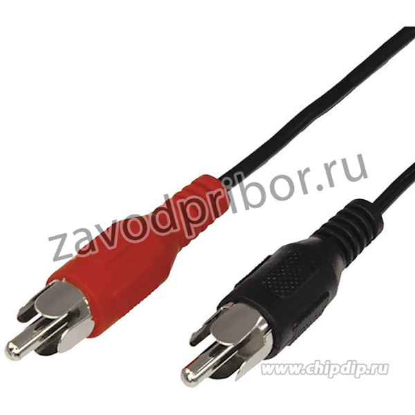 17-0108, Шнур 2 RCA - 2 RCA, 10м, черный