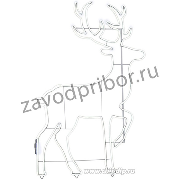 501-314, Фигура световая Сказочный олень из гибкого неона, 140х93 см, 1680 LED, цвет свечения белый NEON-NIGH