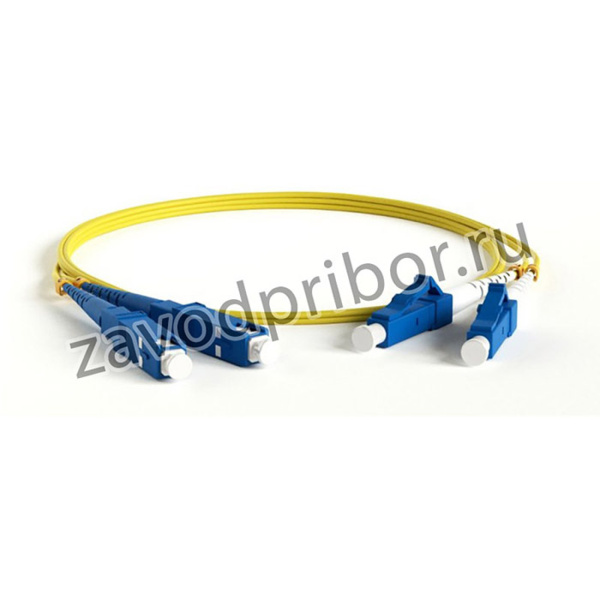 01 Патч-корд волоконно-оптический (шнур) Hyperline, SM 9/125 (OS2), LC/UPC-SC/UPC, 2.0 мм, duplex, LSZH, 1.5м, желтый
