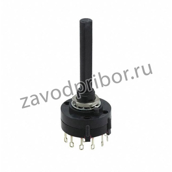 A20615RNZQE, Switch Rotary N.O./N.C. DP6T 6 Flatted Shaft Solder Lug 2.5A 125VAC 125VDC