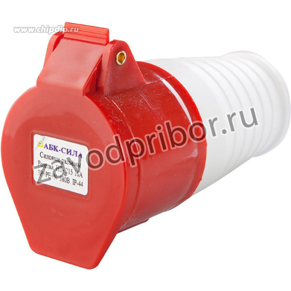 Розетка HT- 215 16А пер. 3Р+РЕ+N 380В. IP-44 1шт.