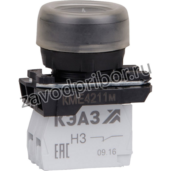 Кнопка КМЕ 4211м 1но+1нз цилиндр IP65 черн. КЭАЗ 248243