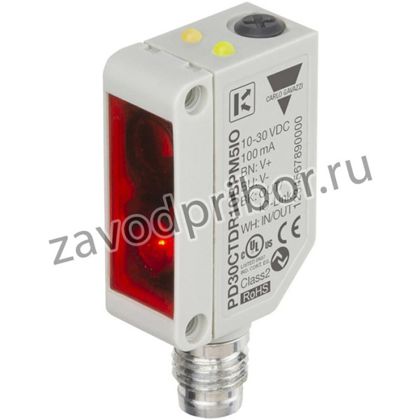 PD30CTDR10BPM5IO, Diffuse Photoelectric Sensor, Compact Sensor, 1000 mm Detection Range