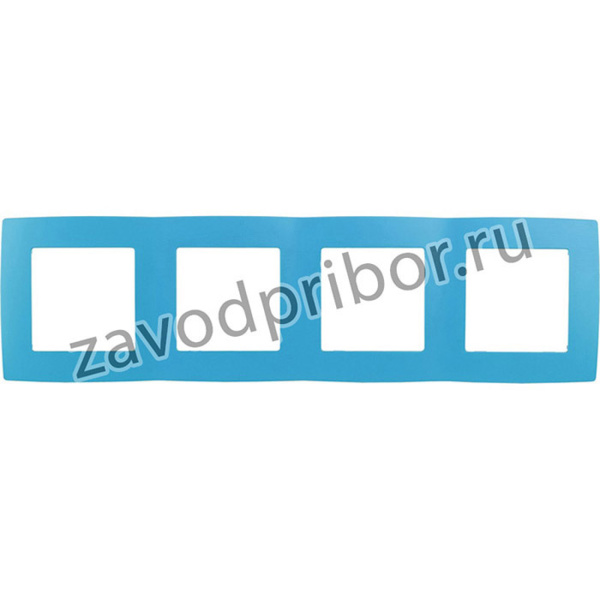 12-5004-28 ЭРА Рамка на 4 поста, Эра12, голубой Б0019431