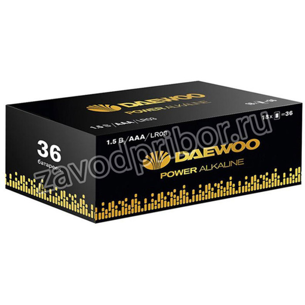Элемент питания алкалиновый AAA/LR03 1.5В Power Alkaline Pack-36 (уп.36шт) DAEWOO 5042124