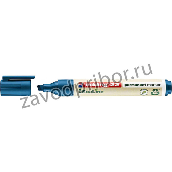 Перманентный маркер EcoLine, клиновидный наконечник, 1,5-5 мм Синий, E-22/3