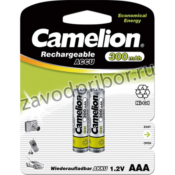 NC-AAA300 (HR03/AAA), Аккумулятор никель-кадмиевый Ni-Cd 300mAh ( 2шт.) 1.2В
