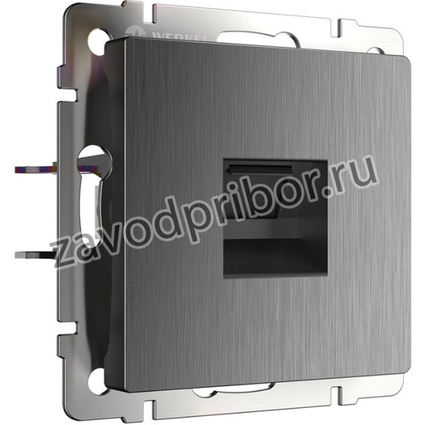 W1181004/ Розетка Ethernet RJ-45 (графит рифленый)