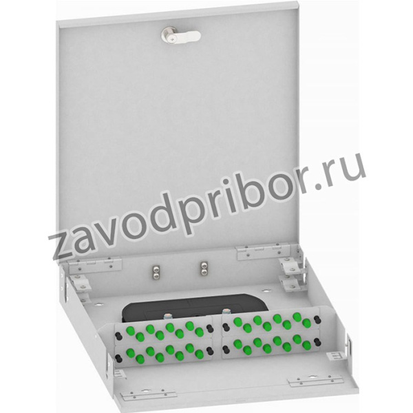 Оптический кросс настенный, одномодовый укомплектованный КРН-Top-32FC/A-OS2-GY