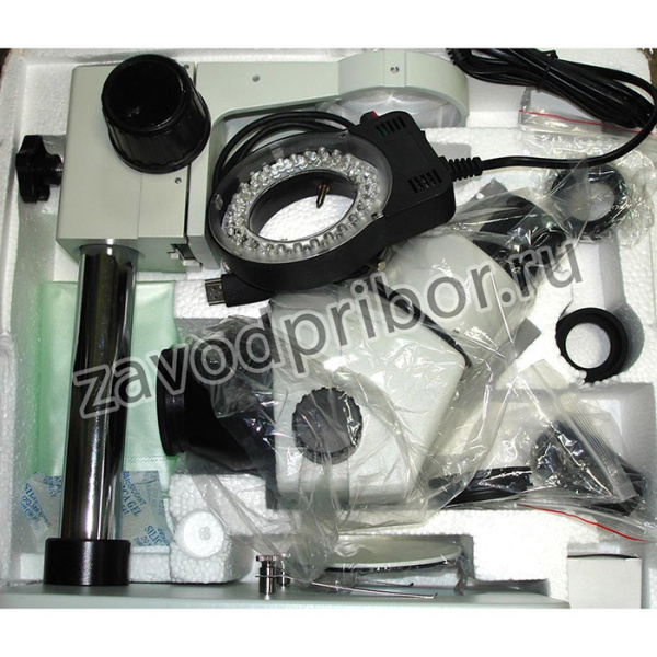 Стерео микроскоп 7-45х с регулируемой диодной подсветкой