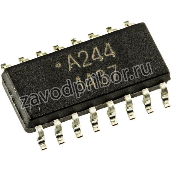 ACPL-244-500E, Оптрон, SMD, Каналы 4, Вых транзисторный, 3кВ, CTR@If 20-400%@1mA