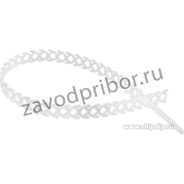 07-7309, Стяжка полимерная многоразовая 300х10мм, прозрачная (20 шт/уп)