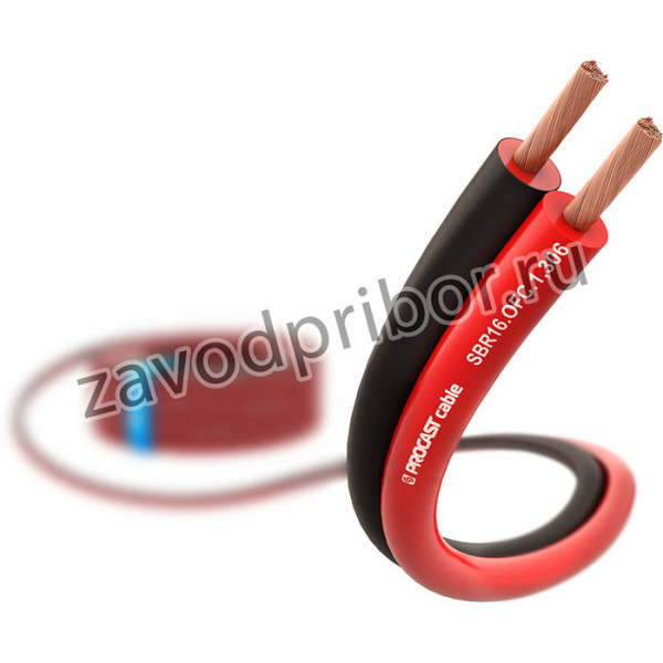 PROCAST cable SBR 16.OFC.1,306 Инсталляционный красно-черный акустический кабель 2х1,306mm2 100 м
