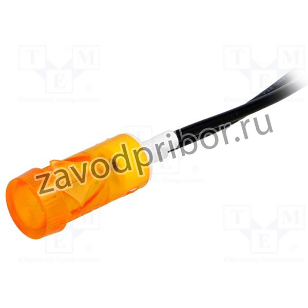 AE-L2800AN-230, Индикат.лампа: с неоновой лампой, плоский, янтарный, 230ВAC