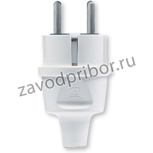 Aling-conel Вилка массивная STANDARD с заземляющим контактом 16A 250В, белый 306.0 137005
