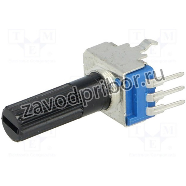 R9011-1-1K, Потенциометр осевой, однооборотный, 1кОм, 125мВт, ±20%, THT, 6мм