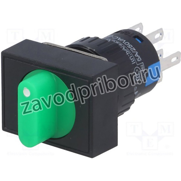 V16-11XAJ-3-24G, Переключатель: поворотный, Пол: 3, 3A/220ВAC, 2A/24ВDC, -20-55°C