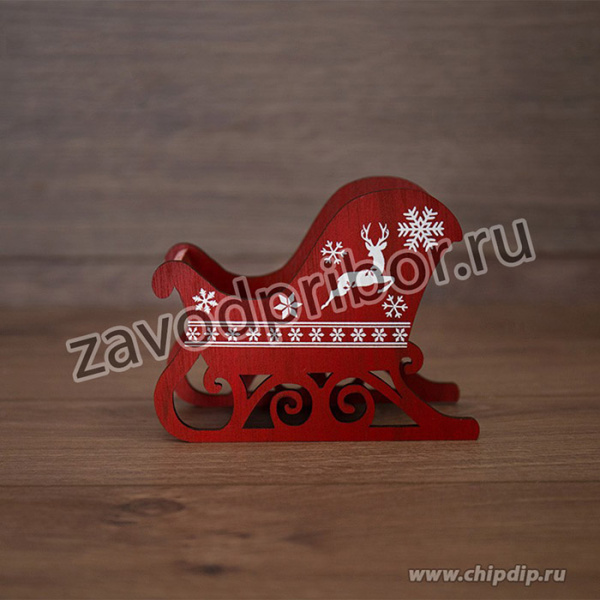 504-003, Деревянная фигурка Сани 11,5х7,5х9,5 см